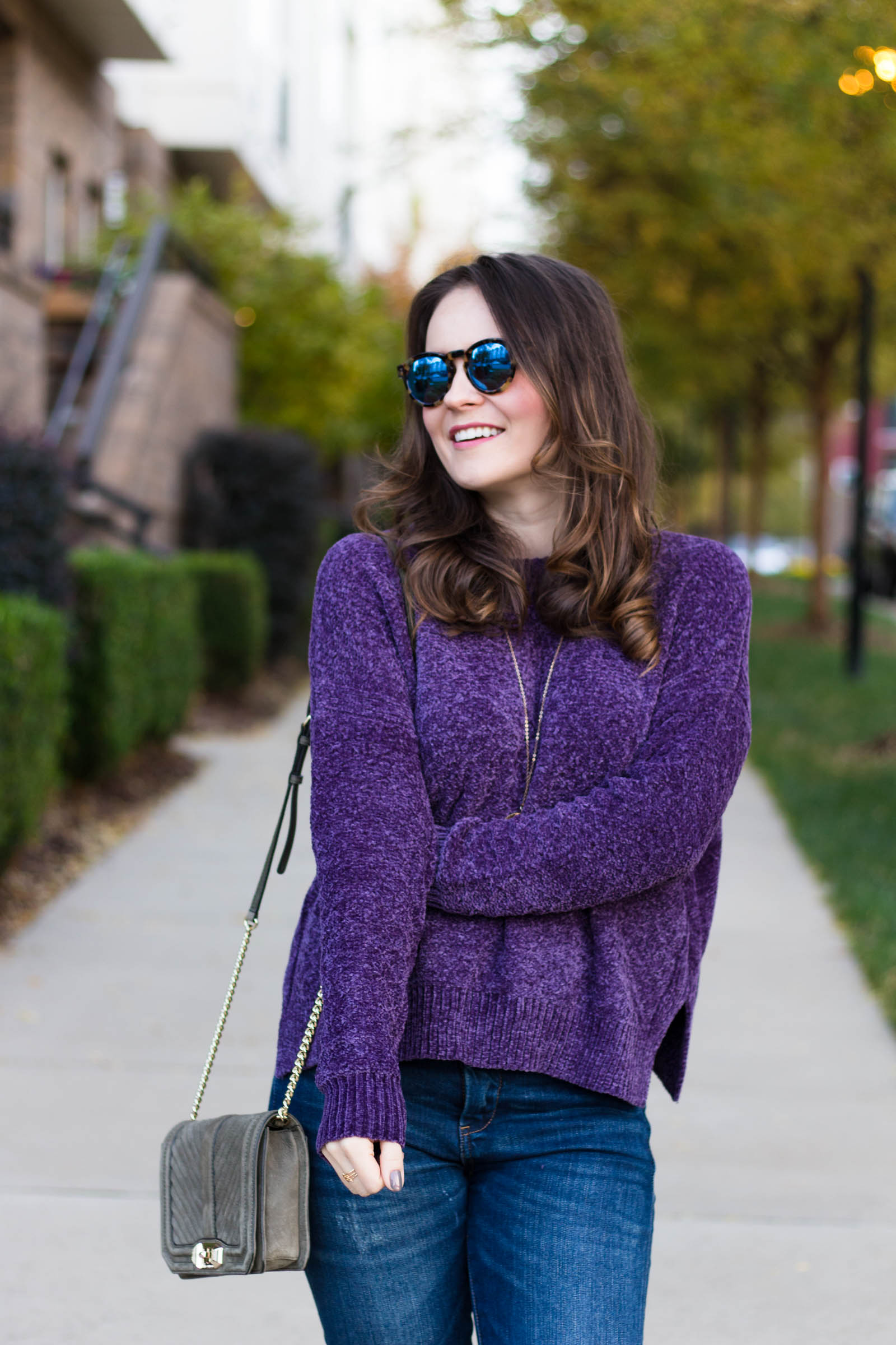 Purple Chenille Sweater - Medicine & Manicures