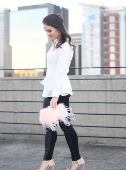 Valentine’s Day Look: Pink Feather Clutch