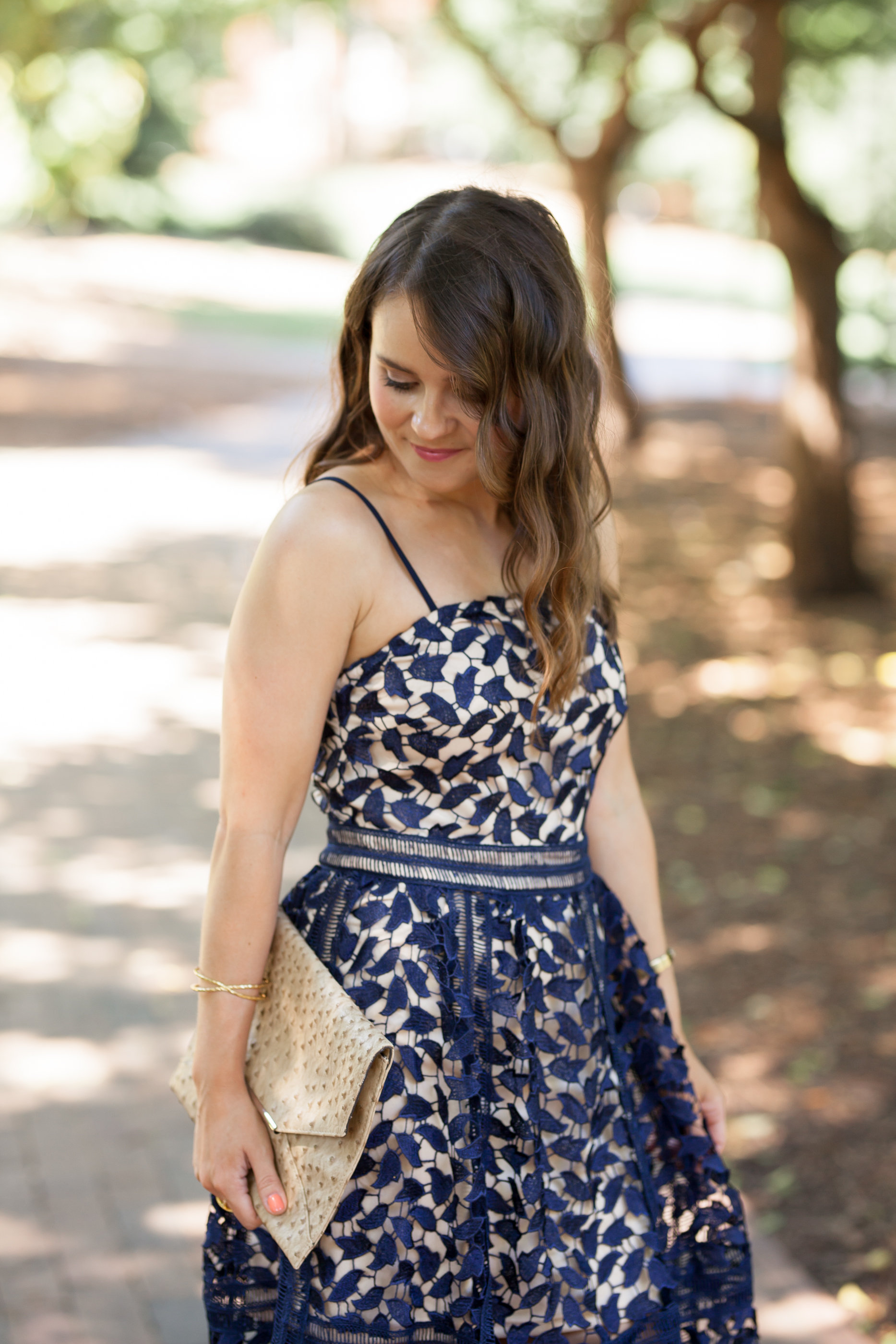 Navy Lace Midi Dress - Medicine & Manicures