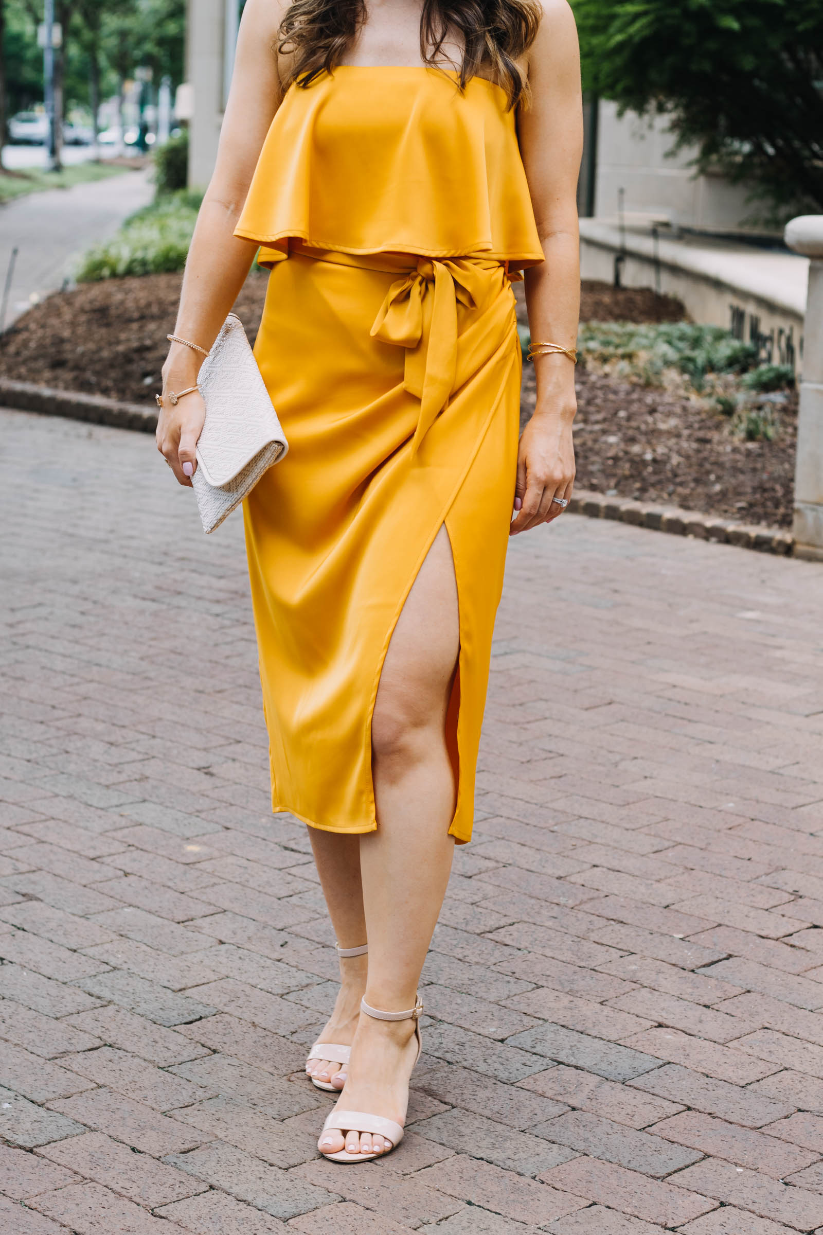 yellow midi dress-6578 - Medicine & Manicures