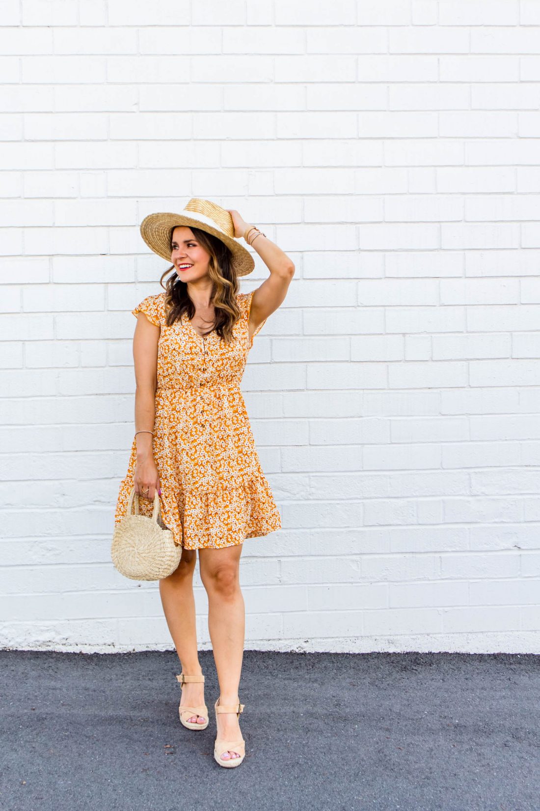 Yellow Floral Dress Under $25 - Medicine & Manicures