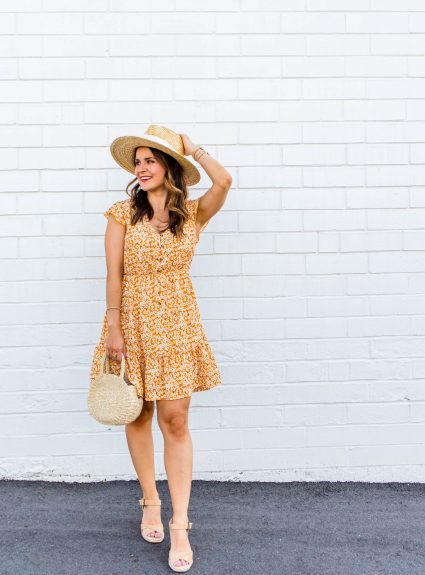 Yellow Floral Dress Under $25