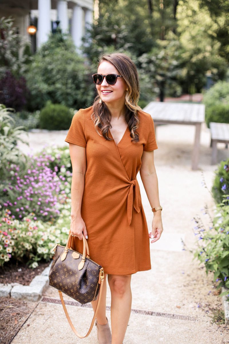 fall dress, madewell mustard dress